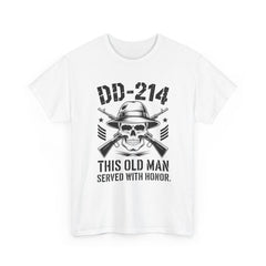 Veteran DD-214 T‑Shirt – “This Old Man Served With Honor” Patriotic Skull Tee