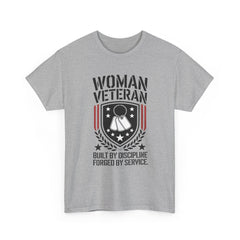Copy of Her Strength Was Earned Not Given T-Shirt — Military Boots Patriotic Women’s Tee