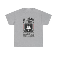 Copy of Her Strength Was Earned Not Given T-Shirt — Military Boots Patriotic Women’s Tee