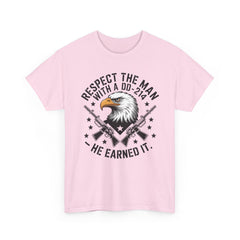 Respect the Man With a DD-214 T-Shirt — Veteran Eagle Tribute Tee