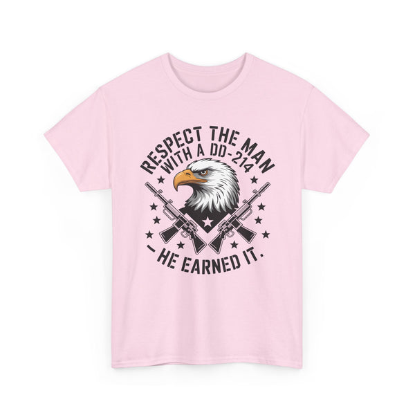 Respect the Man With a DD-214 T-Shirt — Veteran Eagle Tribute Tee