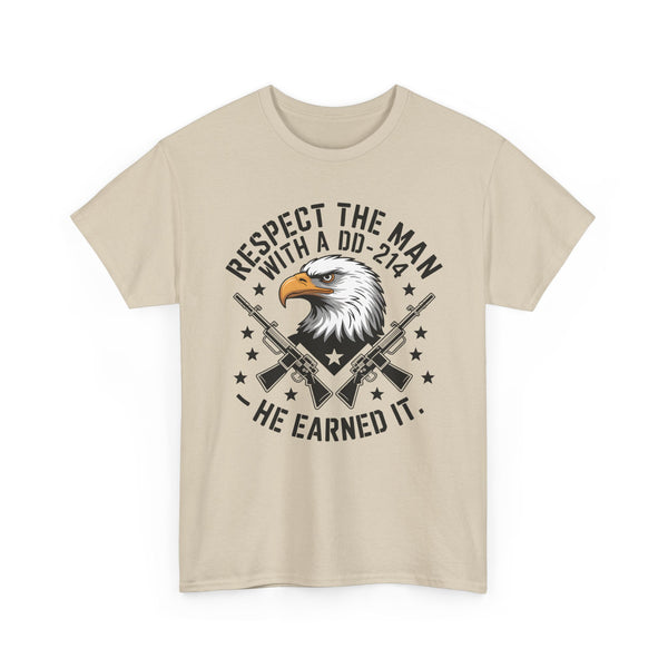 Respect the Man With a DD-214 T-Shirt — Veteran Eagle Tribute Tee