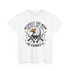 Respect the Man With a DD-214 T-Shirt — Veteran Eagle Tribute Tee